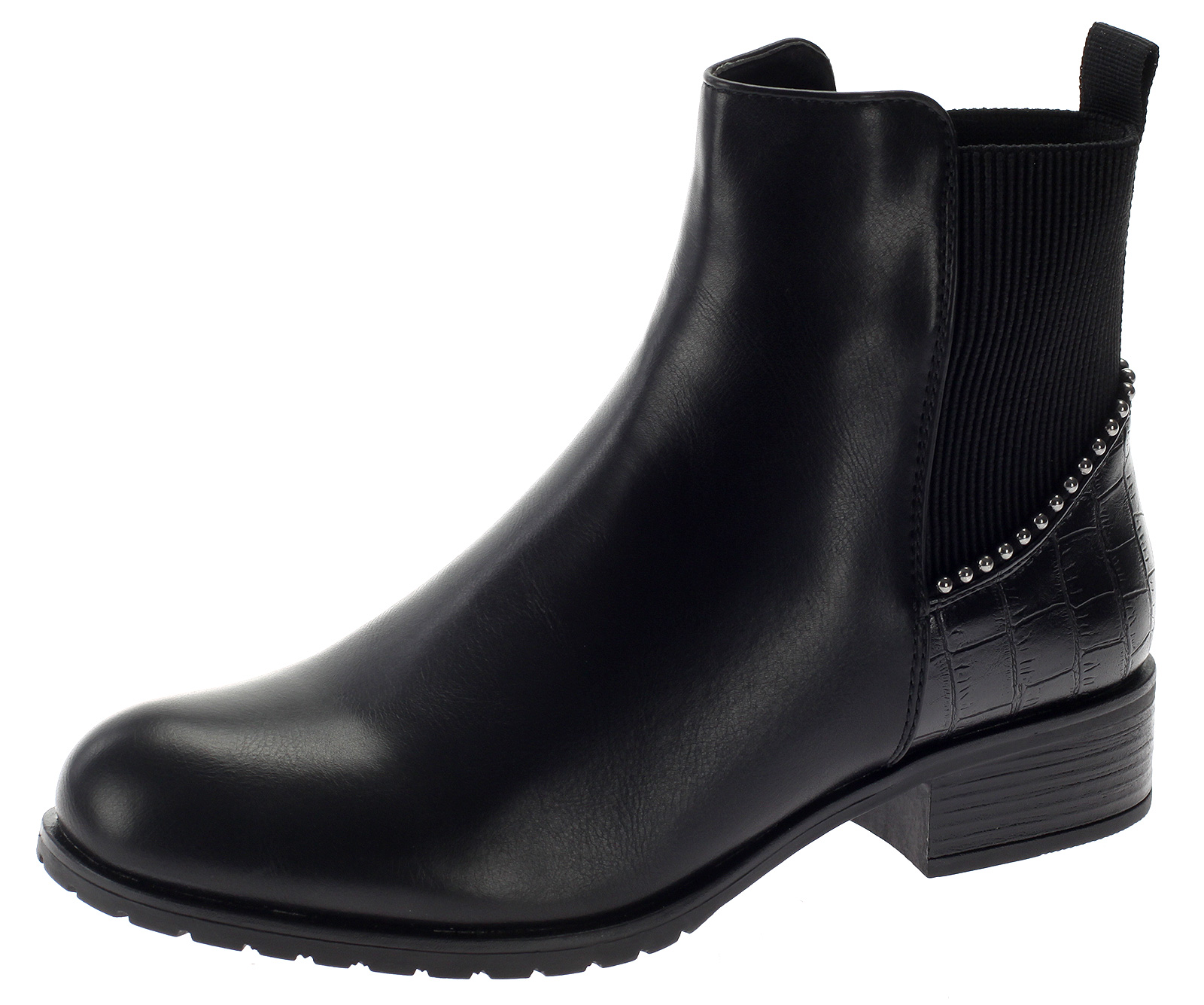 Damen Chelsea Boots Stiefelette Stiefel Leicht Gefüttert ...